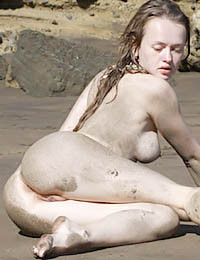 Nastya E is getting all wet and slippery today.